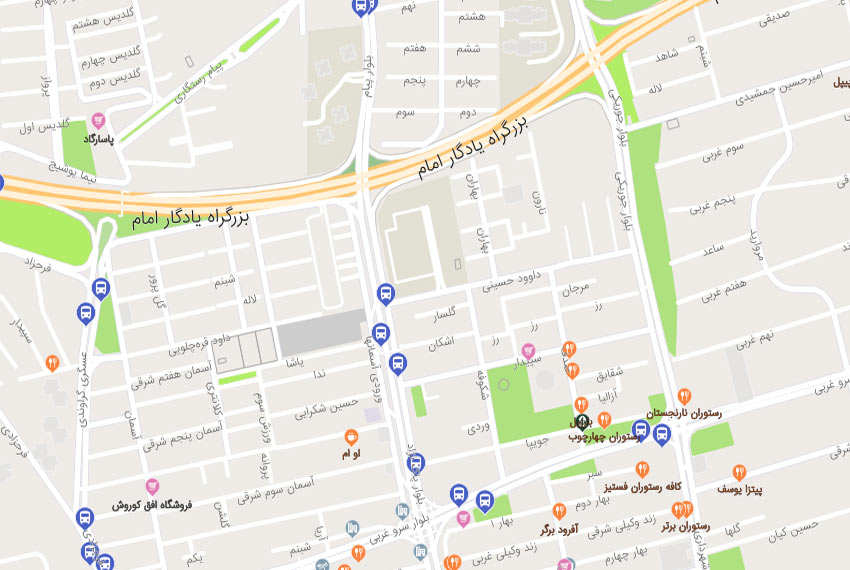 نقشه هوایی میدان شهرداری