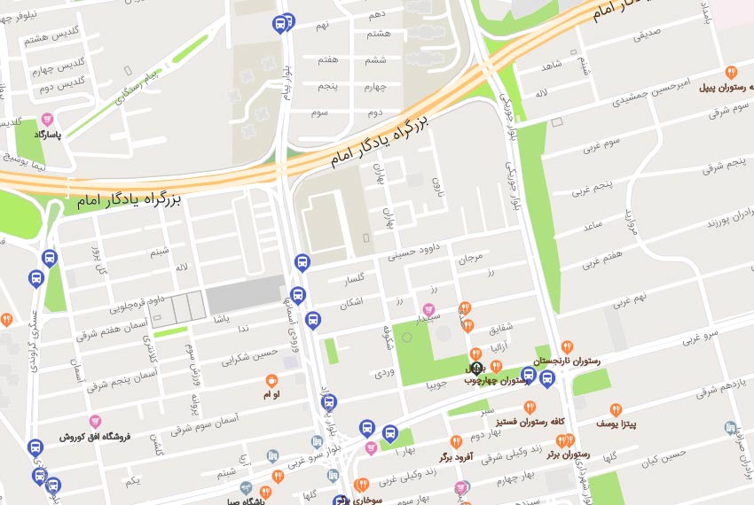 نقشه هوایی بلوار شهرداری